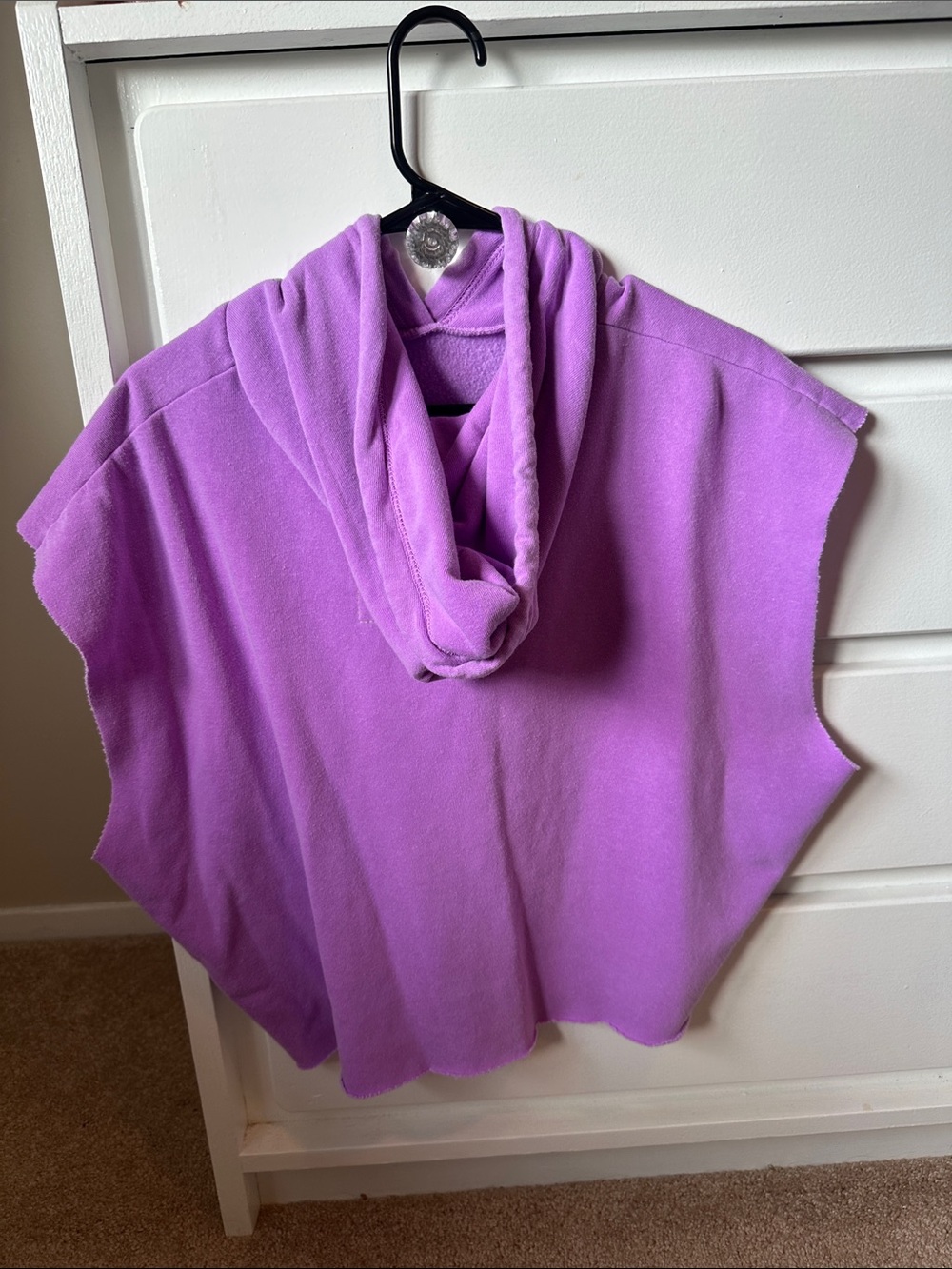 Aviator Nation Purple Hooded Sleeveless Poncho Worn Once - Picture 2 of 3